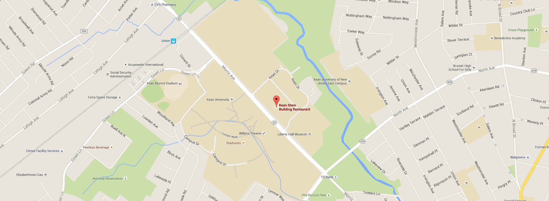 Kean University Campus Map